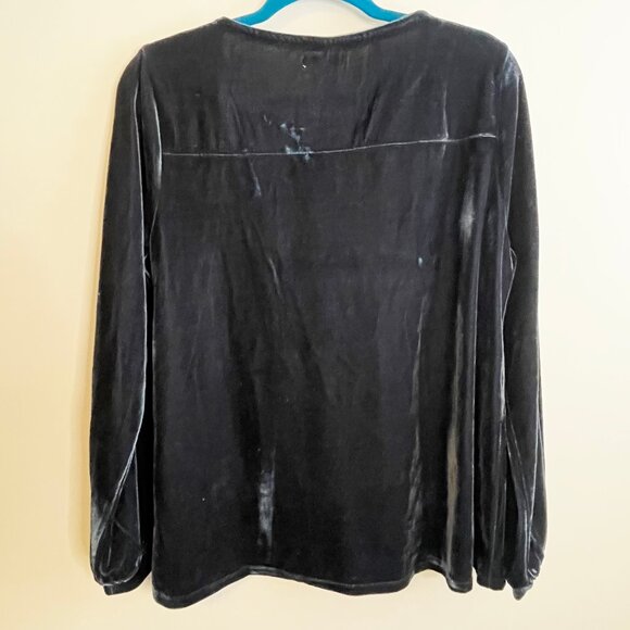 Kate & Sam Velvet Boho Lace Crochet Tassel Long Sleeve Blouse - Large - Picture 5 of 5